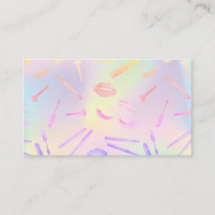 Cartão De Visita Artista da composição HOLOGRAPH lança lábios olhos