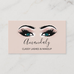 Cartão De Visita Artista de ativação profissional Blue Eyelash VI