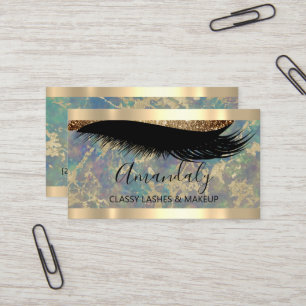 Cartão De Visita Artista de Ativação Profissional EyelashesAbstra