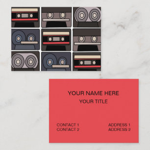 Cartão De Visita Artista de Banda de música da cassete Mixtape