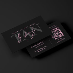 Cartão De Visita Artista de Bronzeamento por Spray Minimal Luxo Ros
