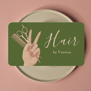 Cartão De Visita Artista de Cabelo de Luxo Cabeleireiro Cabelereira