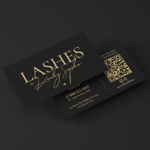 Artista de Cílios Minimalista Elegante Preto