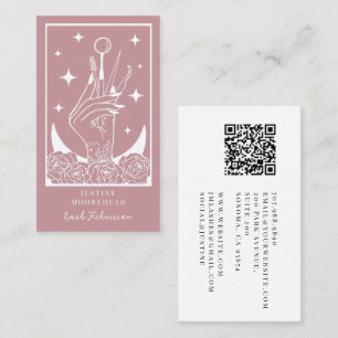 Cartão De Visita Artista de Cílios Mystic Rose Tarot