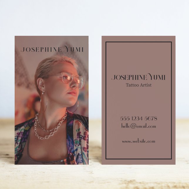 Cartão De Visita Artista de Fotografia Vertical Moderna (Criador carregado)