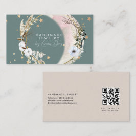 Cartão De Visita Artista de Joias Feitas à Mão da Moon Star Faux Do