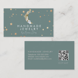 Cartão De Visita Artista de Joias Feitas à Mão Dourada E