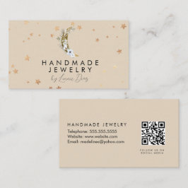 Cartão De Visita Artista de Joias Feitas à Mão na Estrela Faux Dour