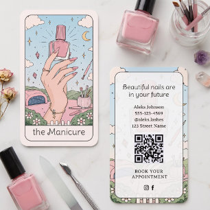 Cartão de Visita Artista de Manicure Rosa Celestia