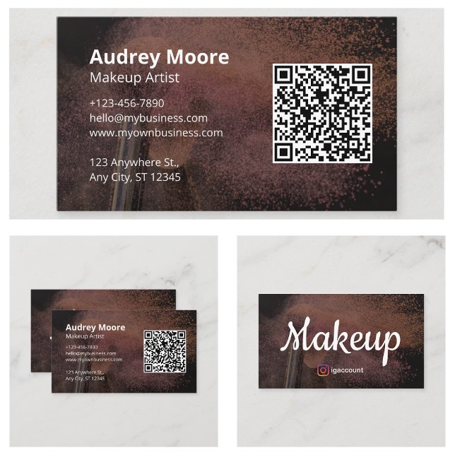 Cartão De Visita Artista de maquiagem (Makeup Artist Business Card
)