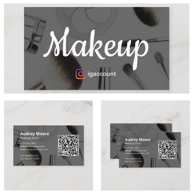 Cartão De Visita Artista de maquiagem (Makeup Artist Business Card
)