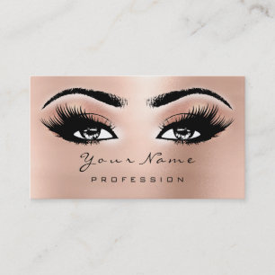 Cartão De Visita Artista de maquiagem Brows Olhos Lashes Glitter Ro