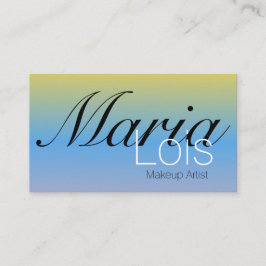 Cartão De Visita Artista de Maquiagem de Beleza da Ombré de Tom Gra