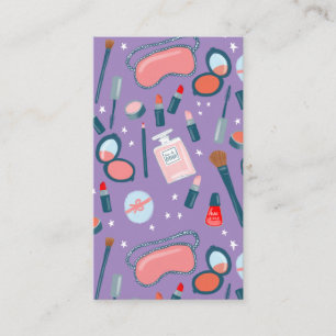 Cartão De Visita Artista de maquiagem de beleza invertida