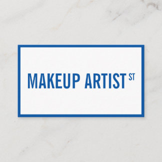 Cartão De Visita Artista de maquiagem de cartazes branco-de-vidro m