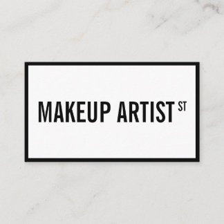 Cartão De Visita Artista de maquiagem de cartazes de rua preta bran