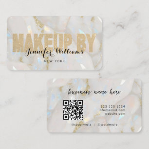 Cartão De Visita Artista de Maquiagem de Código QR Personalizado de