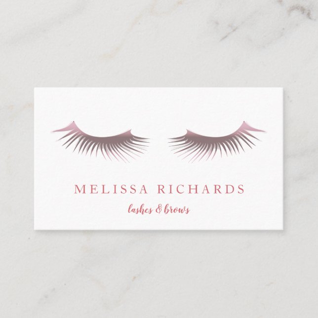 Cartão De Visita Artista de maquiagem de Eyelashes Profissionais (Frente)