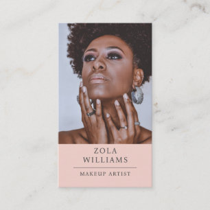 Cartão De Visita Artista de Maquiagem de Fotos Moderna