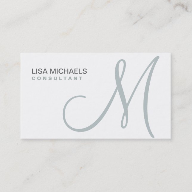 Cartão De Visita Artista de Maquiagem de Monogramas Elegante Profis (Frente)