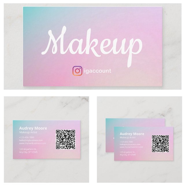 Cartão De Visita Artista de maquiagem de profissionais de beleza (Beauty Professionals Makeup Artist Business Card
)