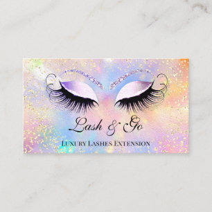 Cartão De Visita Artista de maquiagem Eyelashes Brows Hológrafo Do