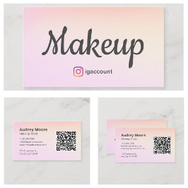 Cartão De Visita Artista de Maquiagem Freelance Profissional da Mod