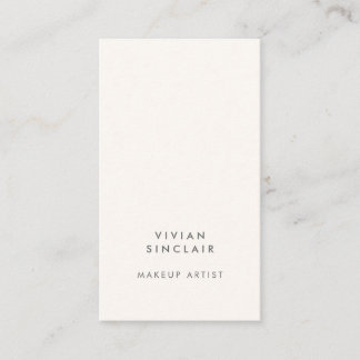 Cartão De Visita Artista de Maquiagem Minimalista Moderna Elegante
