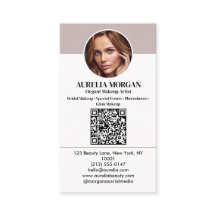 Artista de Maquiagem Moderna Código Qr Foto Salão 