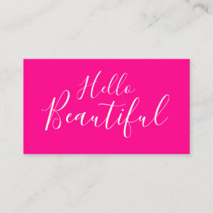 Cartão De Visita Artista de maquiagem / penteado pink