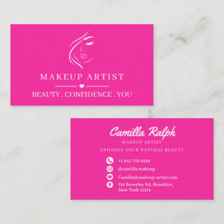 Cartão De Visita Artista de Maquiagem Personalizada