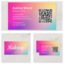 Cartão De Visita Artista de Maquiagem Profissional Designs Modernos