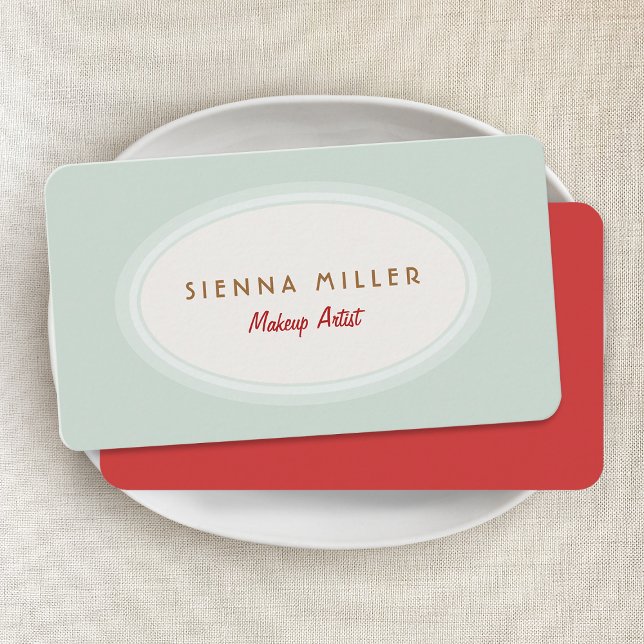 Cartão De Visita Artista de Maquiagem Retroativa (Criador carregado)