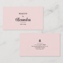 Artista de Maquiagem Rosa Bege Elegante Assinatura