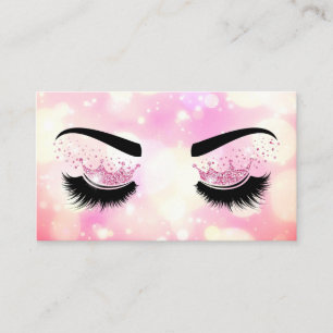 Cartão De Visita Artista de maquilhagem Coroa Lashes Beauty Salon E