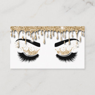 Cartão De Visita Artista de maquilhagem Coroa Lashes Beauty Salon E