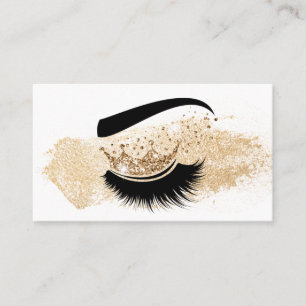 Cartão De Visita Artista de maquilhagem Coroa Lashes Beauty Salon E