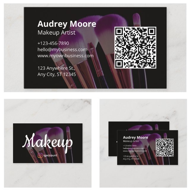 Cartão De Visita Artista de maquilhagem de beleza (Beauty Makeup Artist Business Card
)