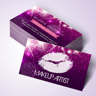 Cartão De Visita Artista de maquilhagem de cosmetologia - Na moda R