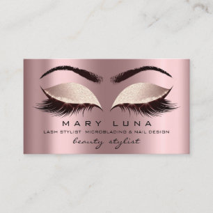 Cartão De Visita Artista de maquilhagem Lashes das sobrancelhas dis
