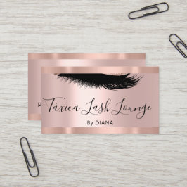 Cartão De Visita Artista de maquilhagem profissional Eyelash Rosa e