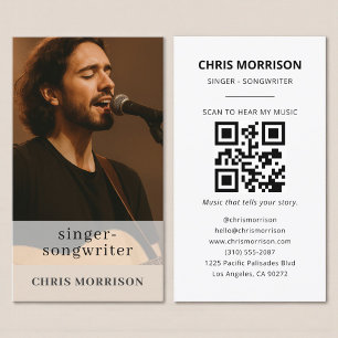 Cartão De Visita Artista de Música QR Code