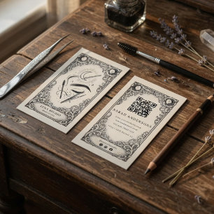 Cartão De Visita Artista de Sobrancelhas Celestiais   Vintage Eyebr