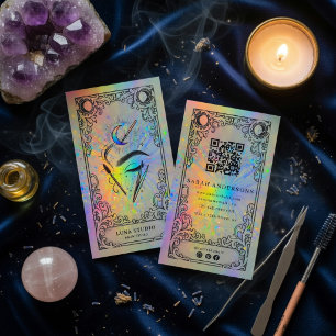 Cartão De Visita Artista de Sobrancelhas   Holographic Beauty Salon