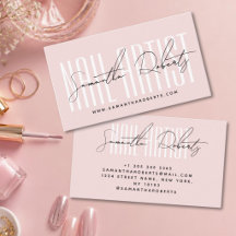 Artista de unhas tipografia moderna script rosa be
