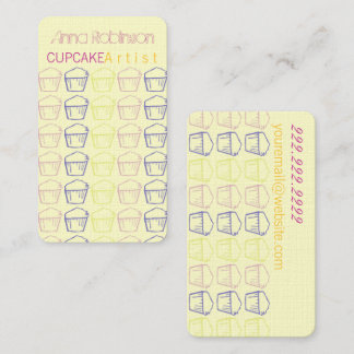 Cartão De Visita Artista do cupcake