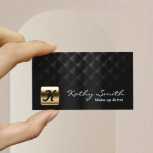 Cartão De Visita Artista Dourado e negro