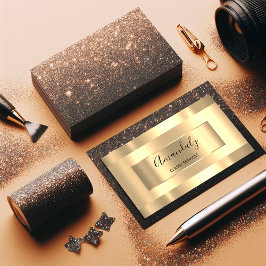 Cartão De Visita Artista Dourado Monocromático