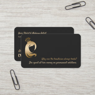 Cartão De Visita Artista Engraçado da Stylist do Cabelo QR
