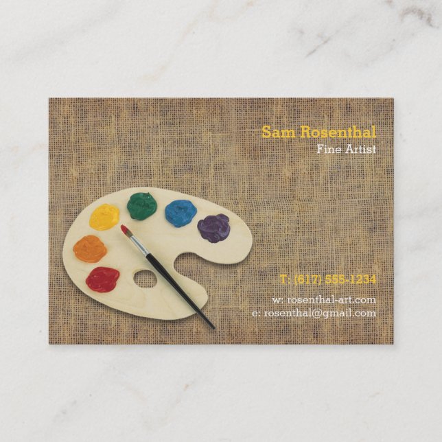 Cartão De Visita Artista Fino | Profissional (Frente)